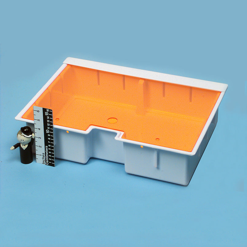 Health Care Logistics Deep Crash Cart Box w/ Amber Slide-In Lid, 4-3/4"H