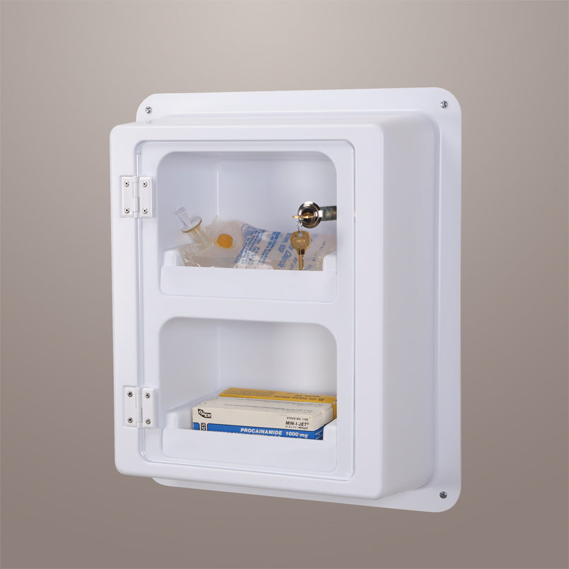 Health Care Logistics Easy-View Locking Wall Cabinet w/ Key Lock