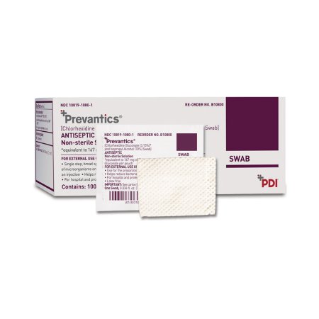 Antiseptic Prep Pad Prevantics® 3.15% / 70% Strength CHG (Chlorhexidine Gluconate) / Isopropyl Alcohol Individual Packet NonSterile