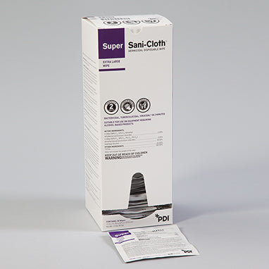 Health Care Logistics Super Sani-Cloth® Germicidal Wipes, 11½ x 11¾, Individually Wrapped, Case