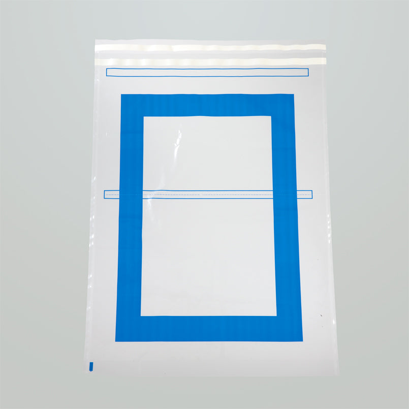 Health Care Logistics Security Bags w/ Blue Border for Full-Size Crash Cart Boxes, 29 x 20