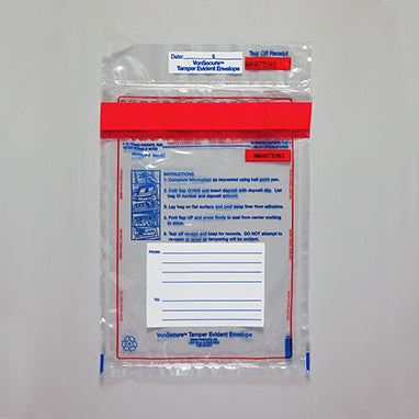Health Care Logistics Void Security Transport Bags, 9 x 12, Clear