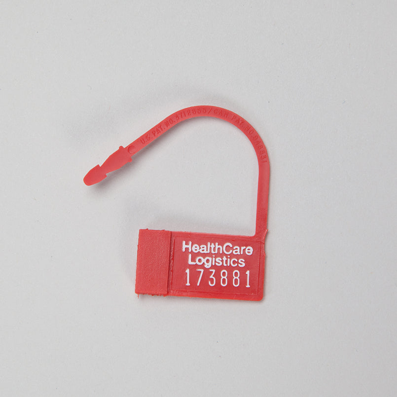 Health Care Logistics Heavy-Duty Nylon Padlock Seals, Numbered, Red