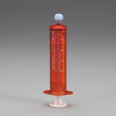 ExactaMed Oral Dispensers w/ Tip Caps, 20mL - Amber