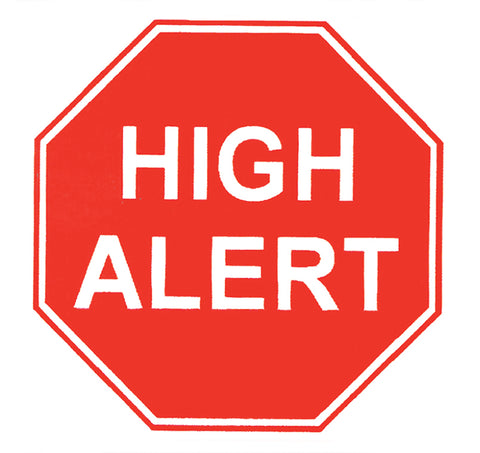High Alert Labels - 3-5/8