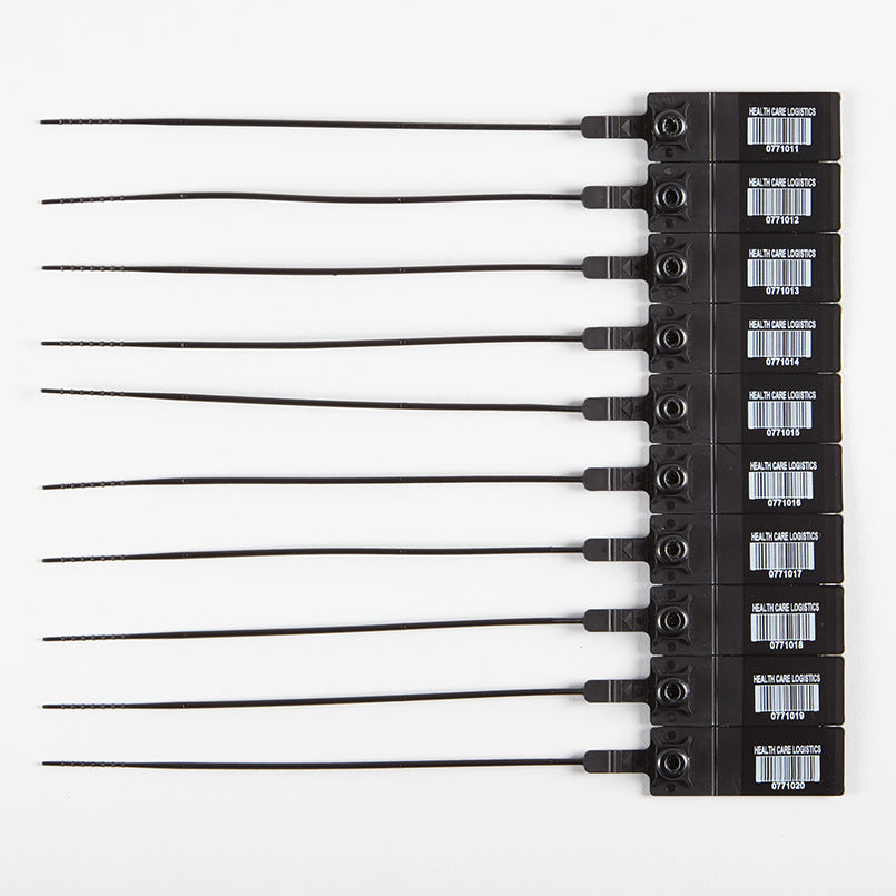 Barcode Secure-Pull Breakable Seal, Black - Code 128A