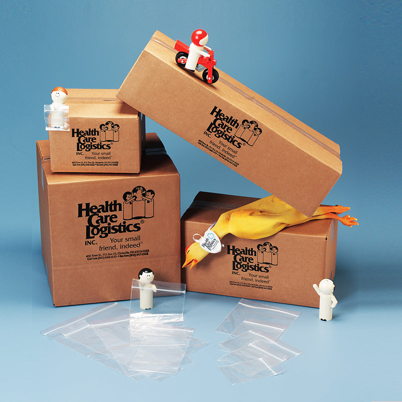 Health Care Logistics Easy-Write Reloc Zippit Bags, Single-Track, 2 x 3
