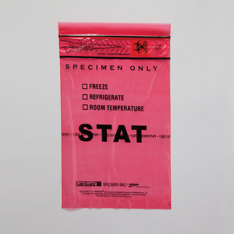 Biohazard STAT Bags, 6 x 9