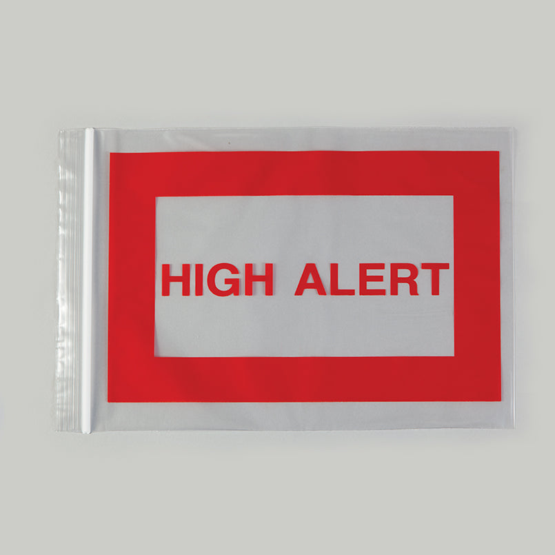 Health Care Logistics High Alert Bags, 8 x 11
