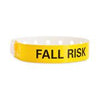 Poly Narrow Alert Wristband, Yellow, Fall Risk