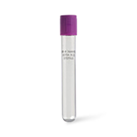 Vacutainer Blood Collection Tube with K2 EDTA, Plastic, Lavender Hemogard Closure, See-Thru Label, 16 x 100 mm, 10 mL, 18 mg
