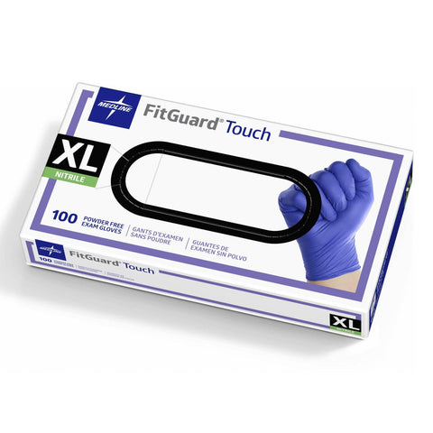 FitGuard Touch Powder-Free Nitrile Exam Gloves, Size XL