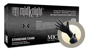 Powder-Free Nitrile Exam Gloves, Black, Size XL
