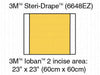 3M Ioban 2 Antimicrobial Incise Drape, 23" x 23"