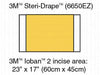 3M Ioban 2 Antimicrobial Incise Drape, 23" x 17"