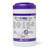 Medline Micro-Kill One Germicidal Alcohol Wipes, Reclosable Canister, 65-Count, 7" x 15"