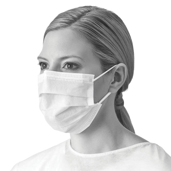 ASTM Level 1 Procedure Face Mask with Ear Loops, White