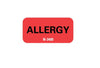 "Allergy" Printed Label for ID Band, 1-1/2" x 3/4", Red