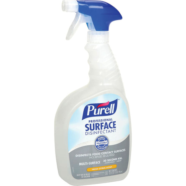 Purell Professional Surface Disinfectant, 32 oz. Trigger Spray Bottle, 3 Bottles/Case - 3342-03