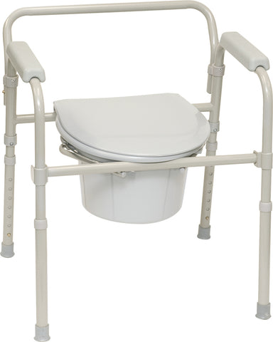 ProBasics Three-in-One Folding Commode with Elongated Seat
