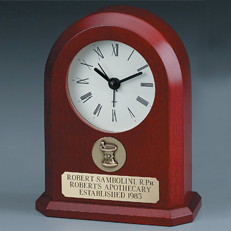Cherry Desk Clock - Personalized
