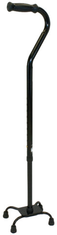 ProBasics Bariatric Quad Cane, Small Base (Black), 500 lb Weight Capacity