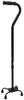 ProBasics Bariatric Quad Cane, Small Base (Black), 500 lb Weight Capacity