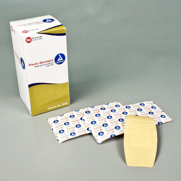 Sheer Plastic Adhesive Bandages by Dynarex Corporation DYA3634
