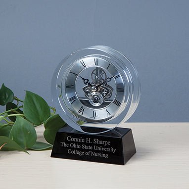 Quartz Skeleton Table Clock, Personalized