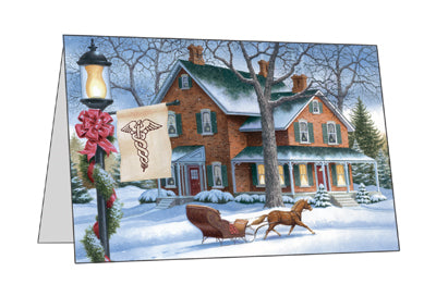 Warm Winter Welcome Caduceus Christmas Cards