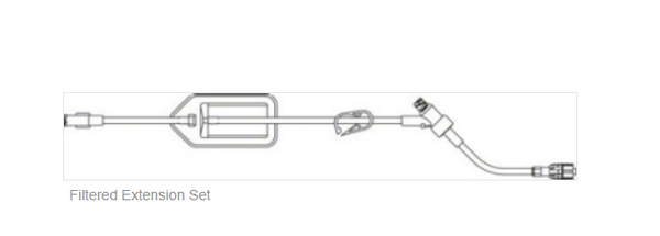 0.2 Micron Filtered Extension Set with CARESITE Injection Site