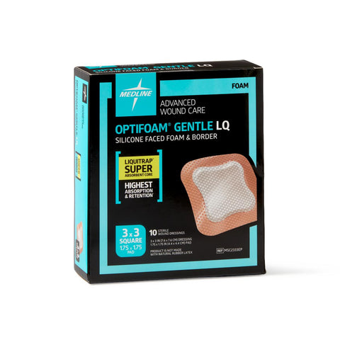 Optifoam Gentle Silicone-Faced Foam and Border with Liquitrap
