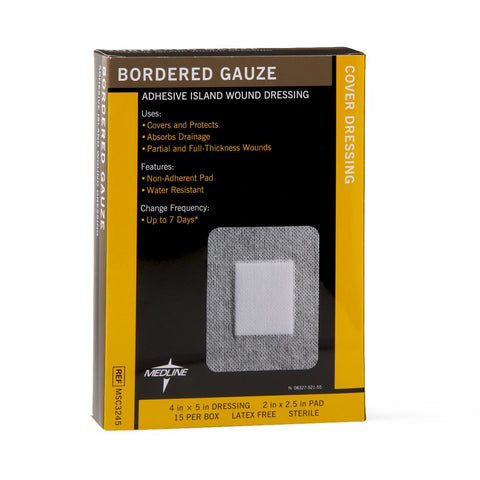 Bordered Gauze Adhesive Island Wound Dressing MSC3245