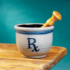Salt Glazed Mortar with Wood Pestle