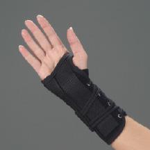 Lace Up Leatherette Wrist Splints by DeRoyal QTX502310
