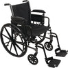 Wheelchair with Seat, Flip-Up Height Adj Desk Arms, Swing-Away Footrests