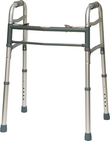 ProBasics Aluminum Two-Button Release Folding Walker Without Wheels